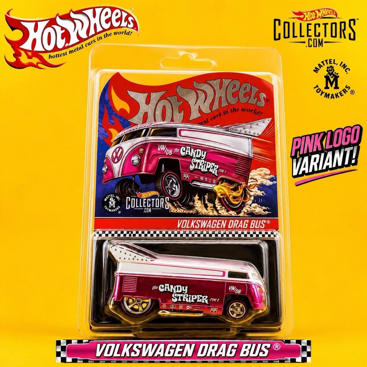 Pink logo Hot Wheels RLC 2020 Candy Striper Volkswagen Drag Bus #2354/20000 NIP! 1