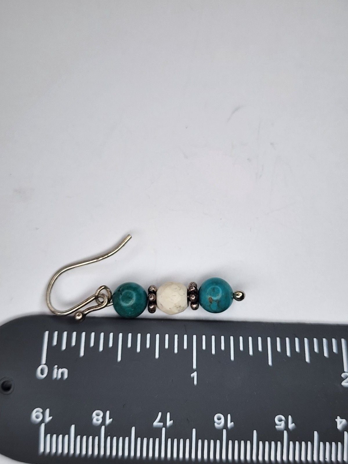 Sterling Silver Buffalo Turquoise , Turquoise Dangle Drop Earrings 4