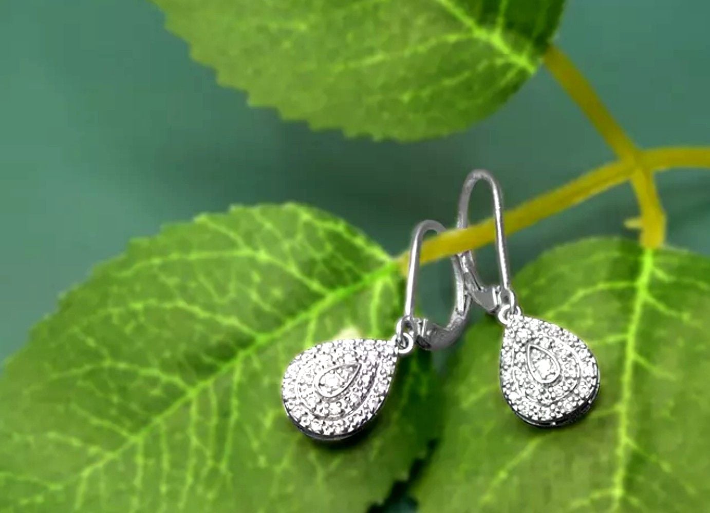 Diamond Earrings(1/4 ct. t.w.) in Sterling Silver~Gift For Her 2