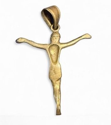 Vintage Solid 14K Gold Christ The Redeemer Style Jesus Pendant 9.5 Grams Estate 6