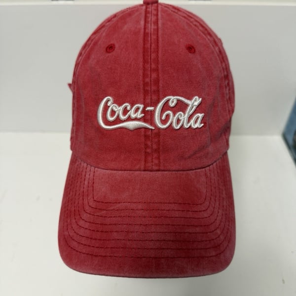 Coca Cola Cap Hat Red Canvas Adjustable Six Panel Vented American Needle