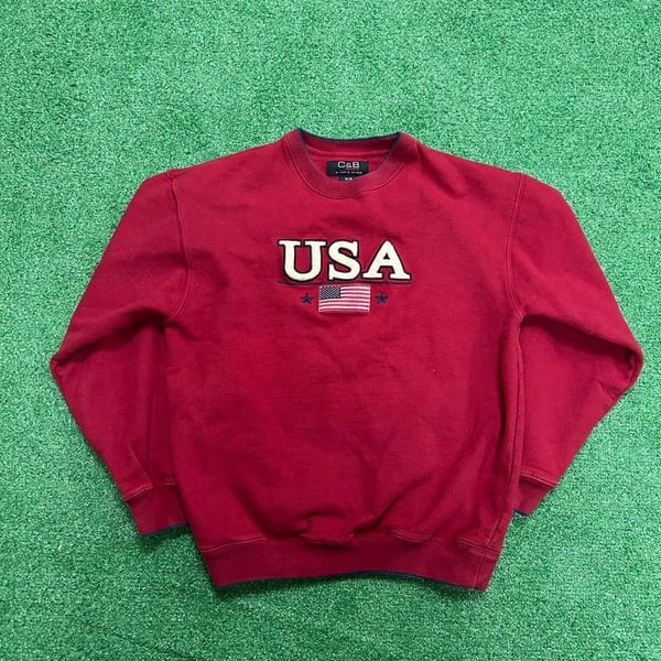 Vintage Croft And Barrow heavyweight USA Sweatshirt men’s medium 