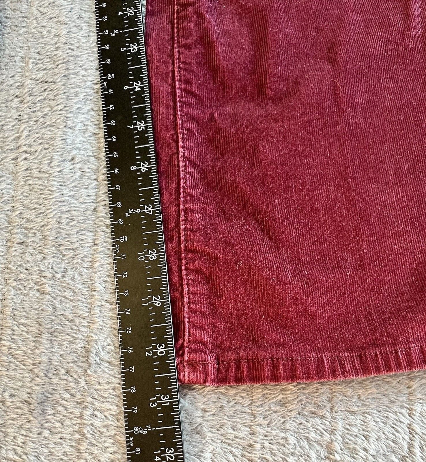 Women’s Eddie Bauer Corduroy Flare Pants Burgundy Size 8 Curvy Bootcut Fall 13