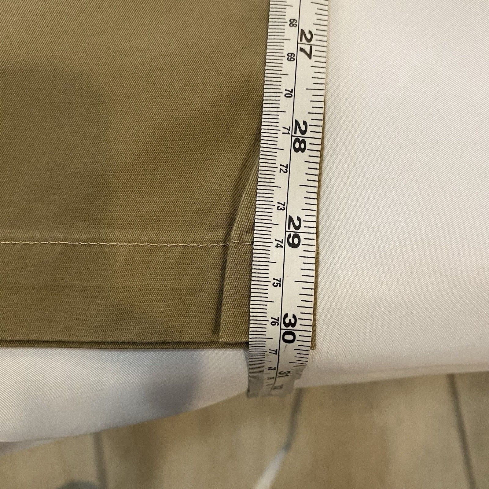 Perry Ellis Pants Mens 34x32 Tan Slim Fit Flat Front Trousers 8