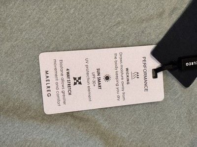 NWT Maelreg Men's Performance Golf 1/4 Zip Pull Over Size M Green Melange 6
