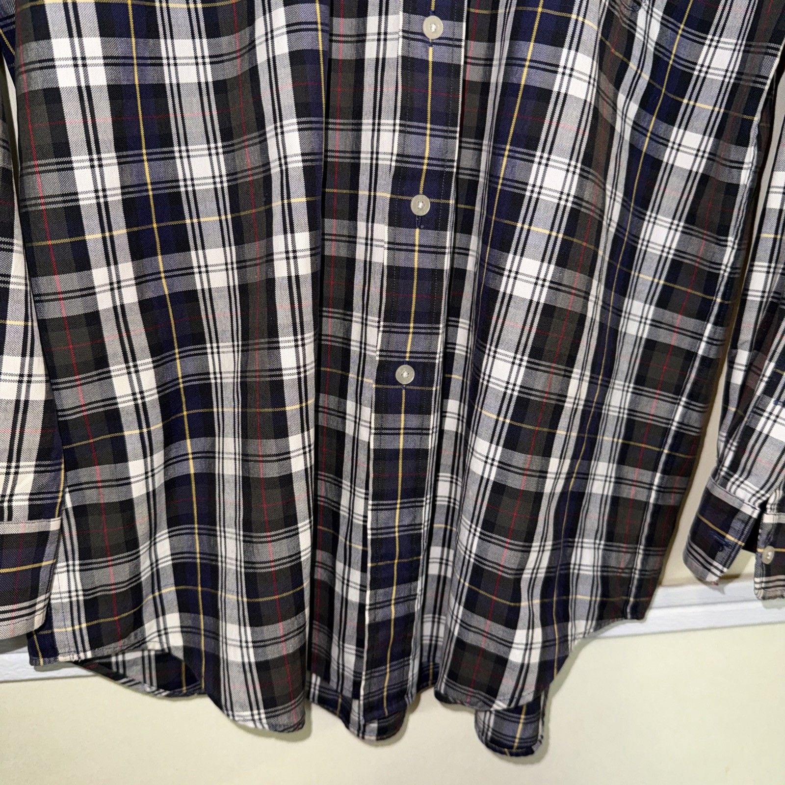 POLO RALPH LAUREN Shirt | Long Sleeve Blue RED YELLOW WHITE PL AID Stripe | L 8
