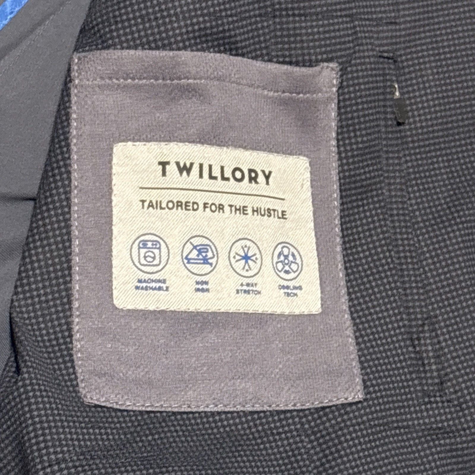Twillory Performance Blazer Men Gray 4-Way Stretch Cooling Tech Travel Fall 46L 3