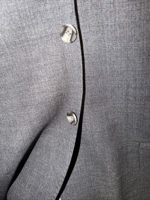 SuitSupply Lazio VBC Tropical Wool Suit Gray 44R FLAW READ 2