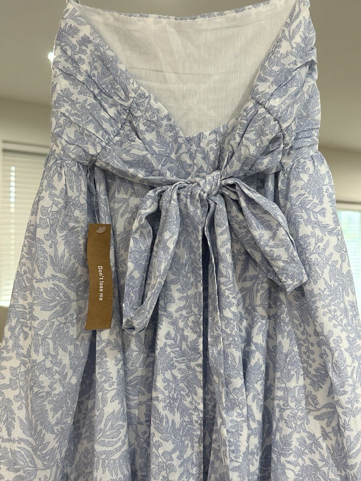 Kourt Floral Blue Dress Size M New 8