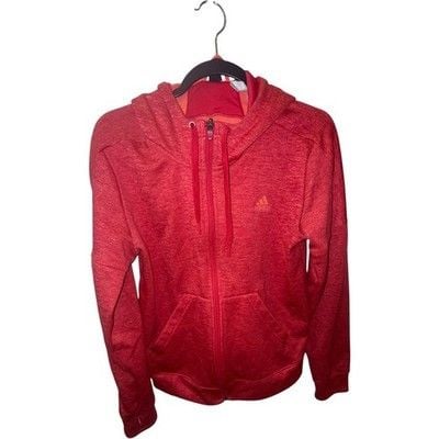 Adidas Red Full-Zip Hoodie 2