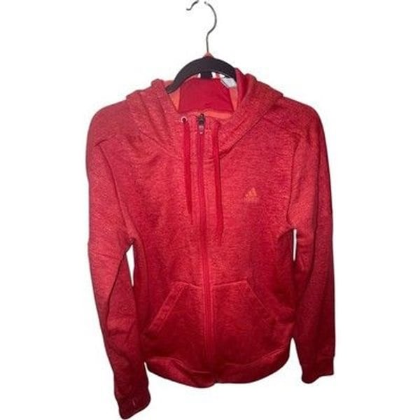 Adidas Red Full-Zip Hoodie