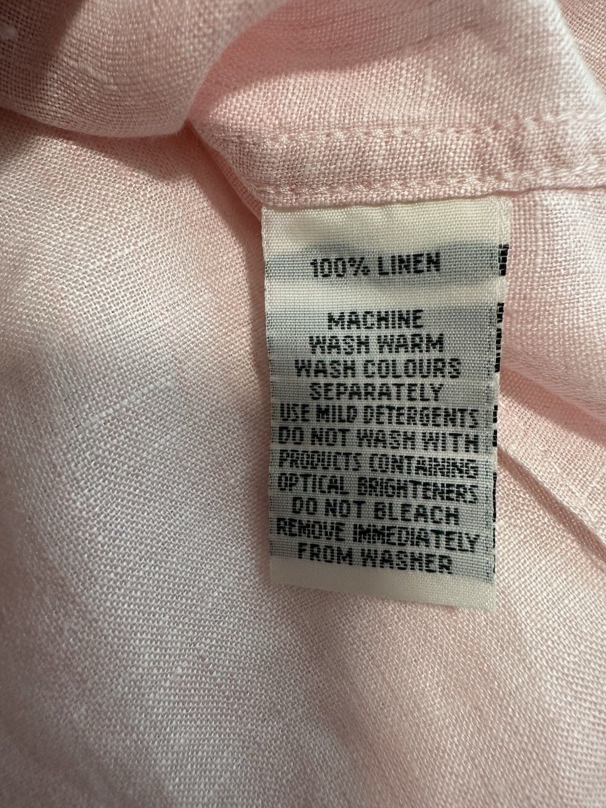 Rodd & Gunn Shirt Mens Pink 100% Linen Short Sleeve Size M 9