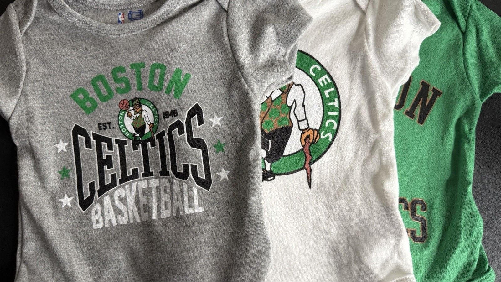 Ultra Game Boston Celtics NBA 3pc Baby Bodysuit Set 6-9M 11