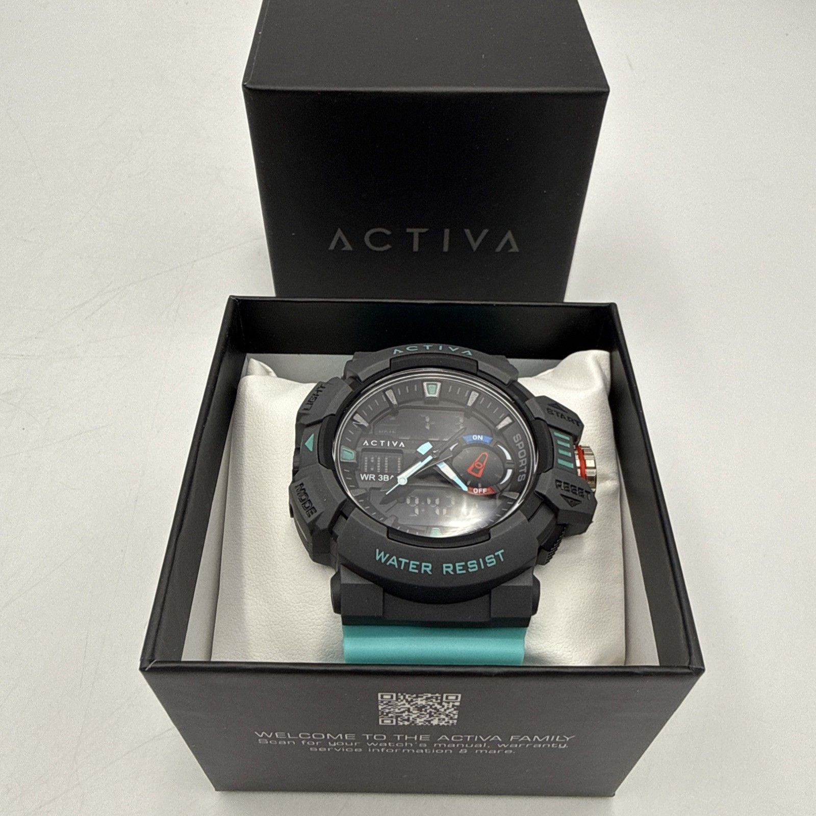 Activa Vord X Invicta Digital Men’s Watch 49mm Light Blue ACW8043-007 New In Box 15