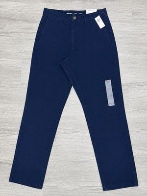 Old Navy Slim Built-In Flex Chino Pants Mens 28x30 Navy Blue NWT Stretch 4