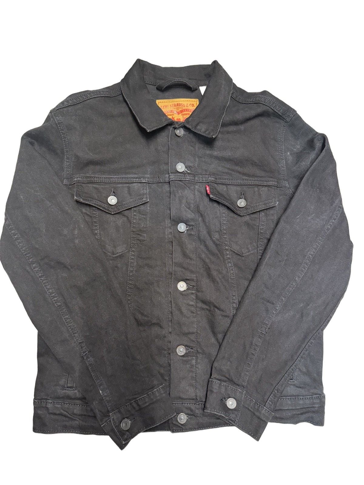Levi Strauss & Co. Made & Crafted Trucker Jacket Men's M Black Denim 2
