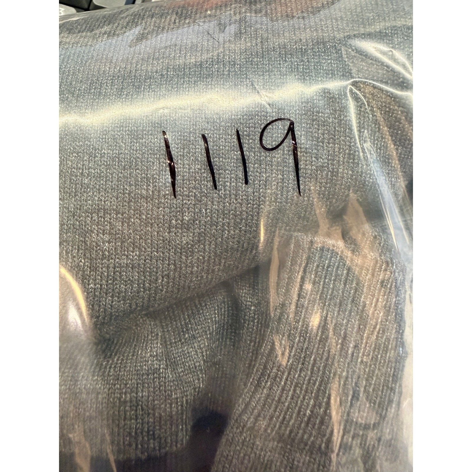 EUC Pointelle Gray & Charcoal Open Front Draped Cardigan Medium 9
