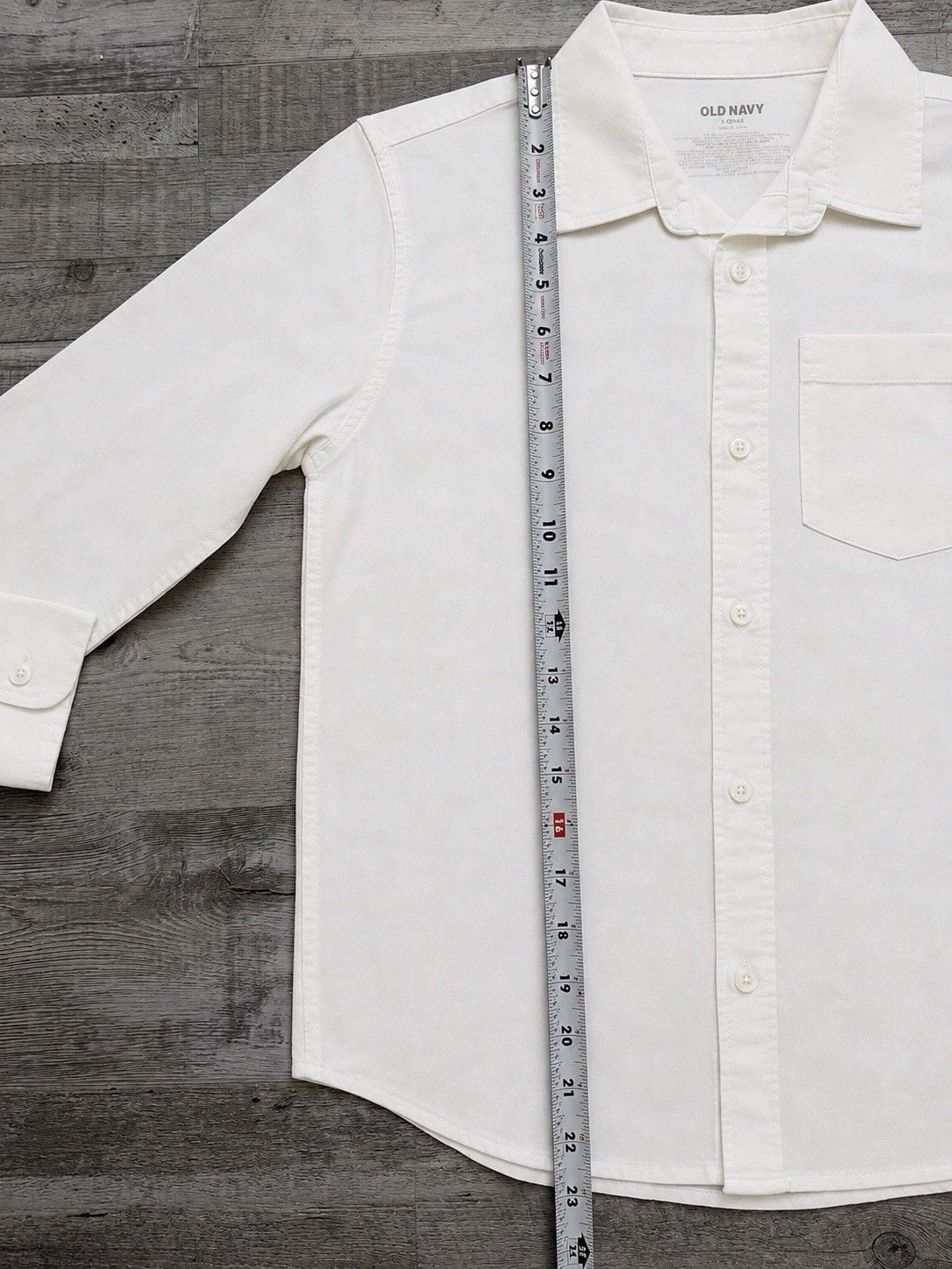 NWT Old Navy Boys L 10-12 White Oxford School Uniform Button Down Shirt 5