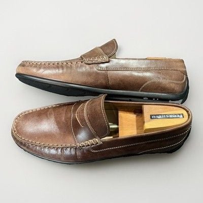 Ecco Men’s Casual Comfort Penny Loafers Chocolate Brown Leather Size 10.5 44 7