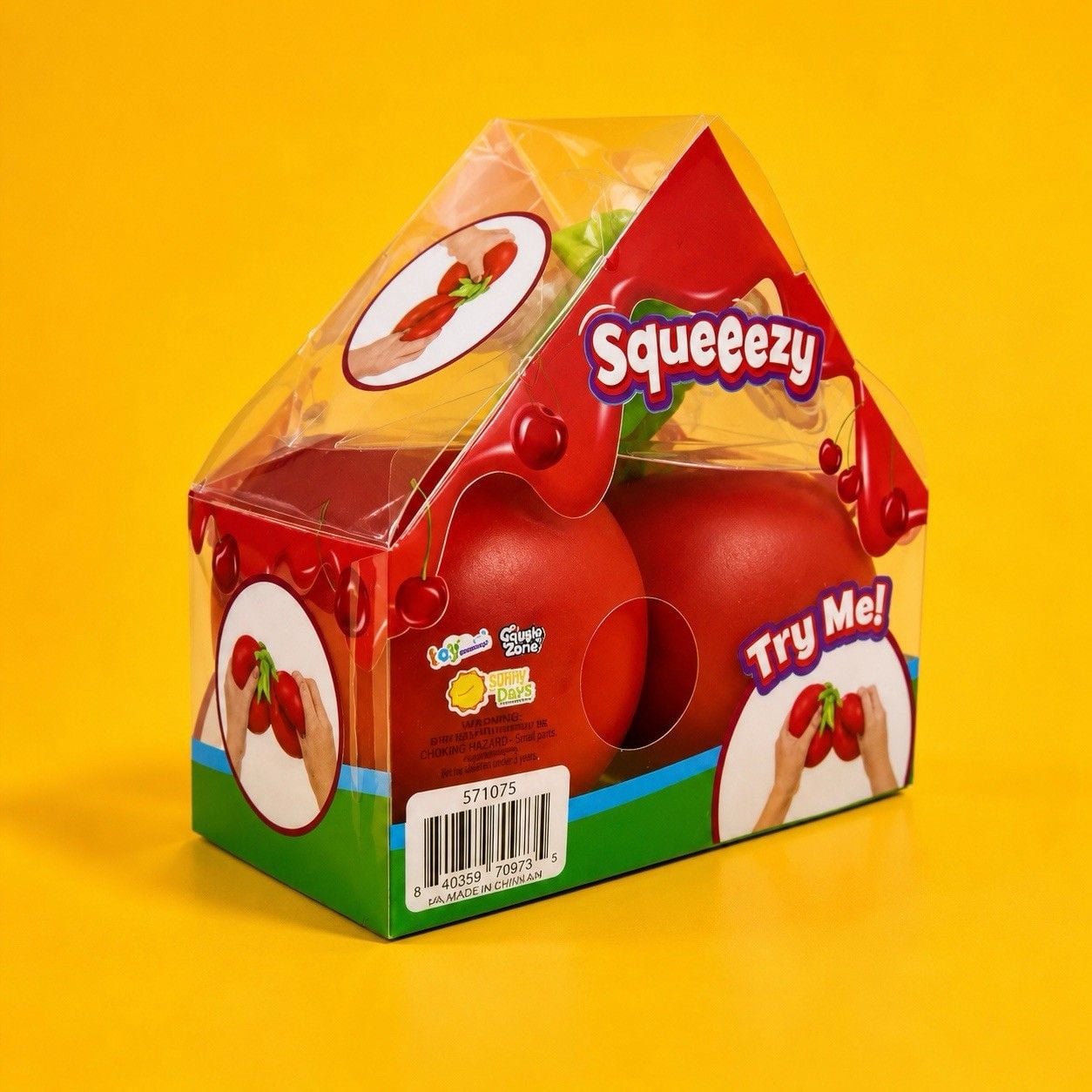 Sunny Days Squeeezy Cherries Viral Squish Squishy Jumbo Fidget Toy Red Cherry! 3