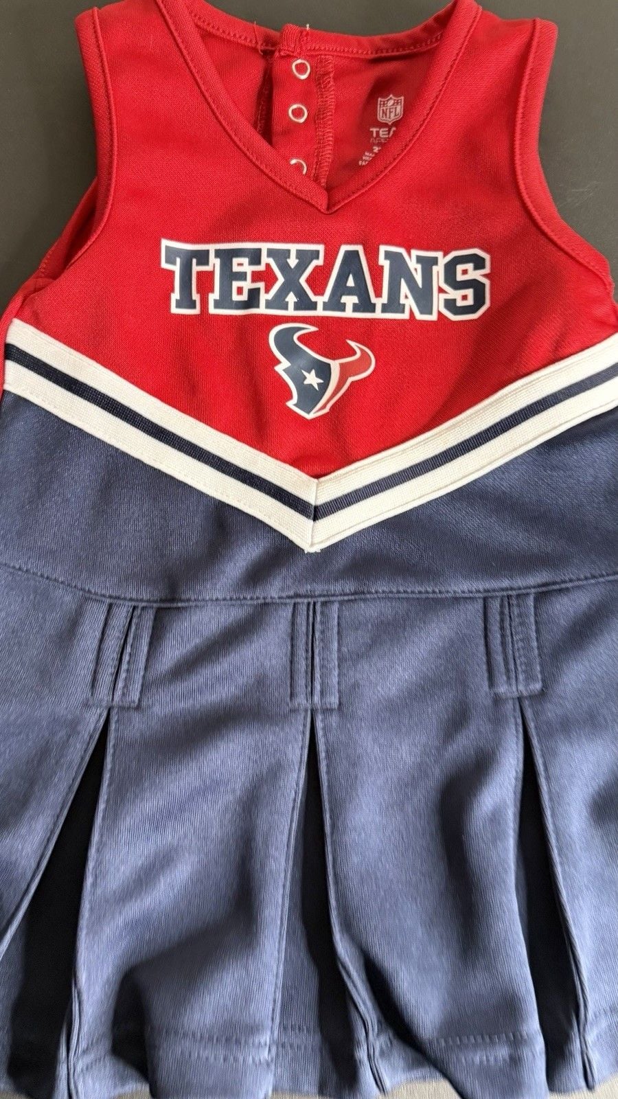 NFL Team Apparel Houston Texans Girls Dress 2T Red Blue White NFL 3