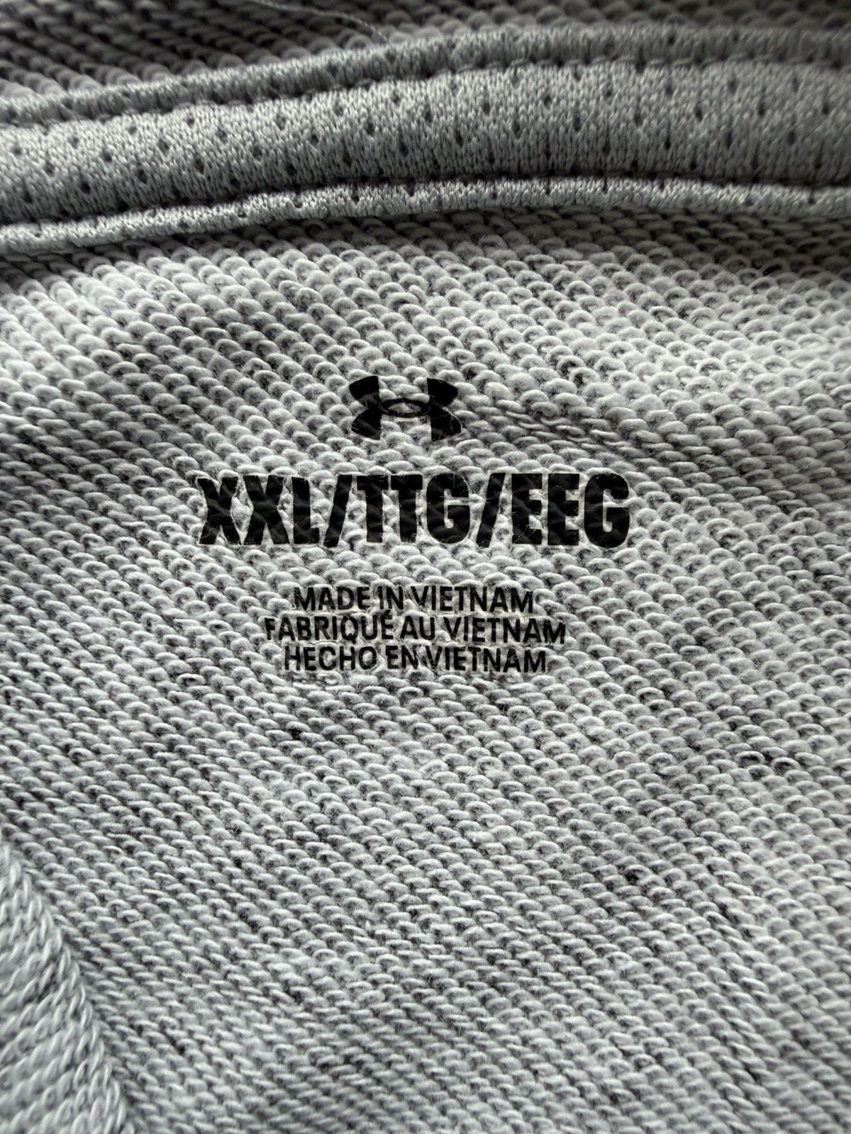 Under Armour Men’s 2XL Gray Knit Cotton/Poly Pullover Hoodie Logo Pockets 4