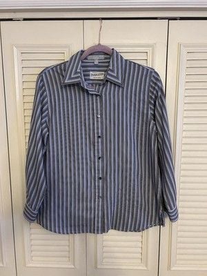 Women’s Pendleton Vintage Striped Button Down Blouse Size 8 2
