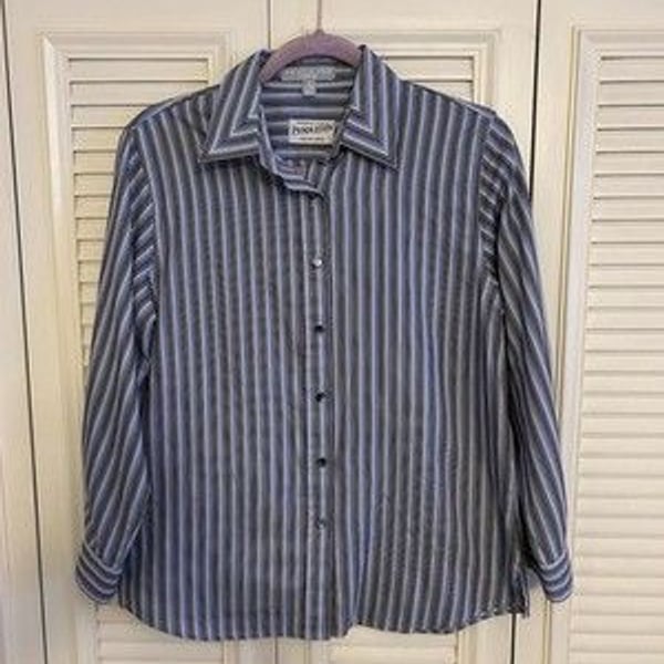 Women’s Pendleton Vintage Striped Button Down Blouse Size 8