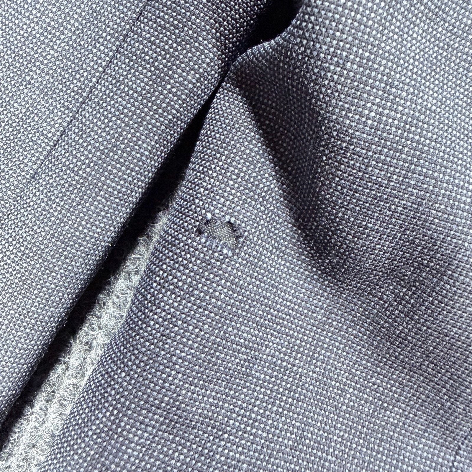 Vintage Brooks Brothers Pure Wool Suit 2 Pc Gray Blue Check Plaid 43R W38 L29.5 12