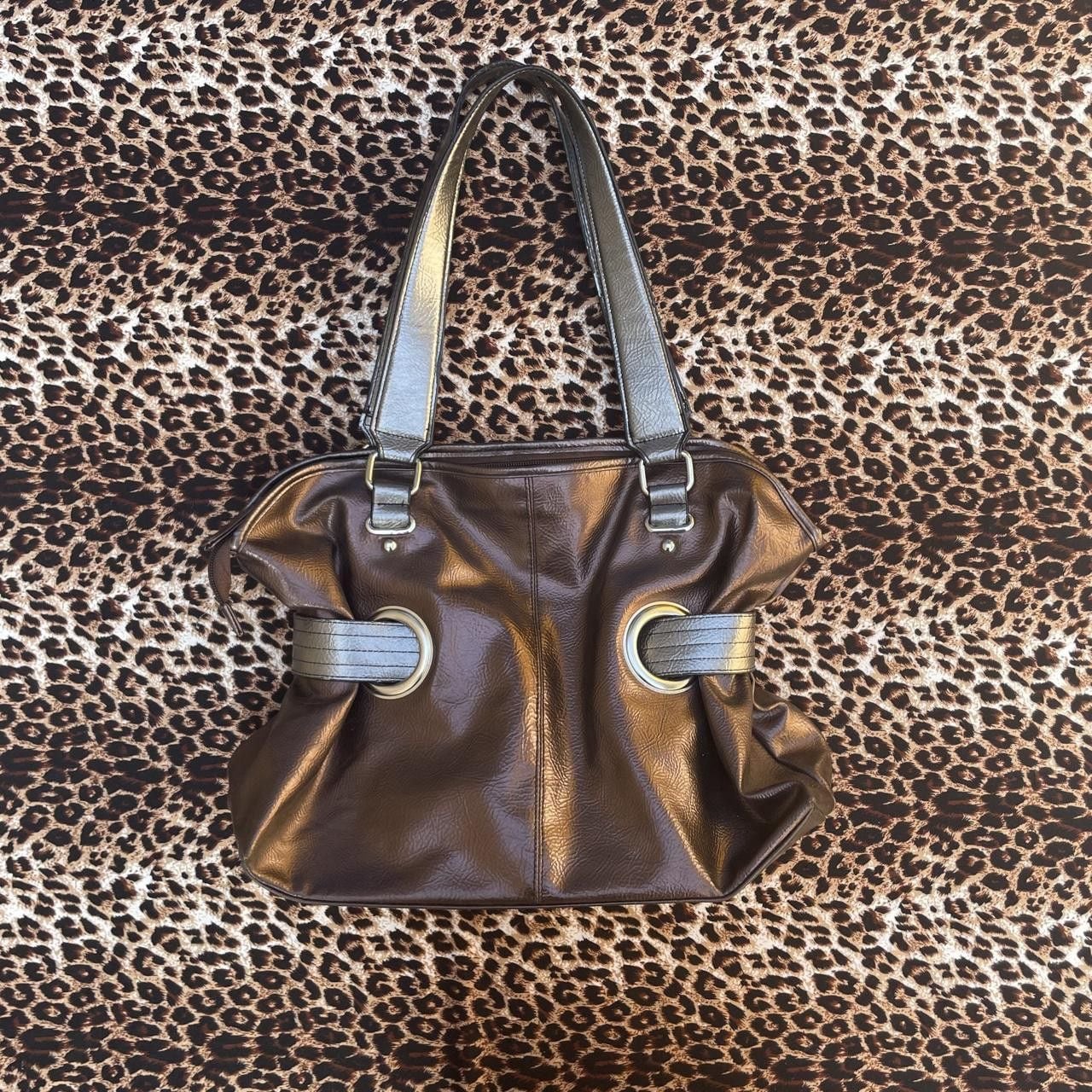 metallic shoulder tote bag 2