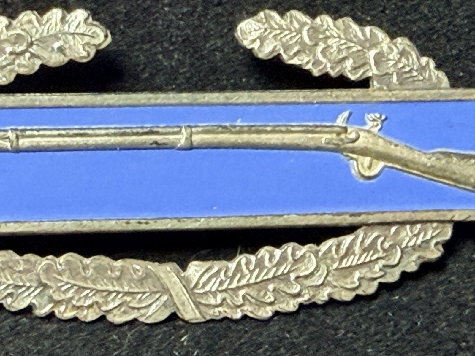 Vtg WWII US Army Combat Infantryman Badge CIB Sterling Silver Enamel Full Size 7