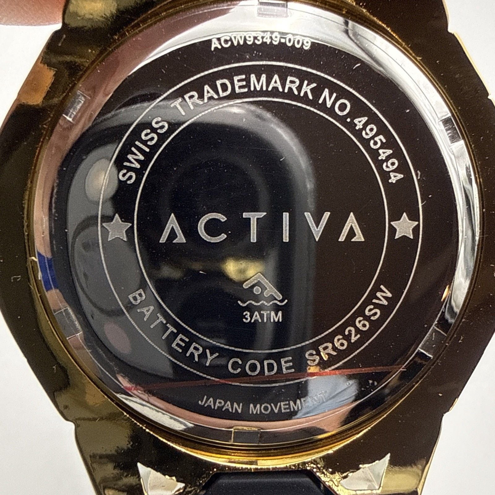 Activa Drift X Men’s Gold Tone Skeleton Dial Watch Black Strap ACW9349-009 14