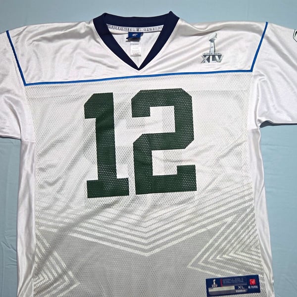Reebok NFL Packers Aaron Rodgers #12 Men’s XL White Super Bowl XLV