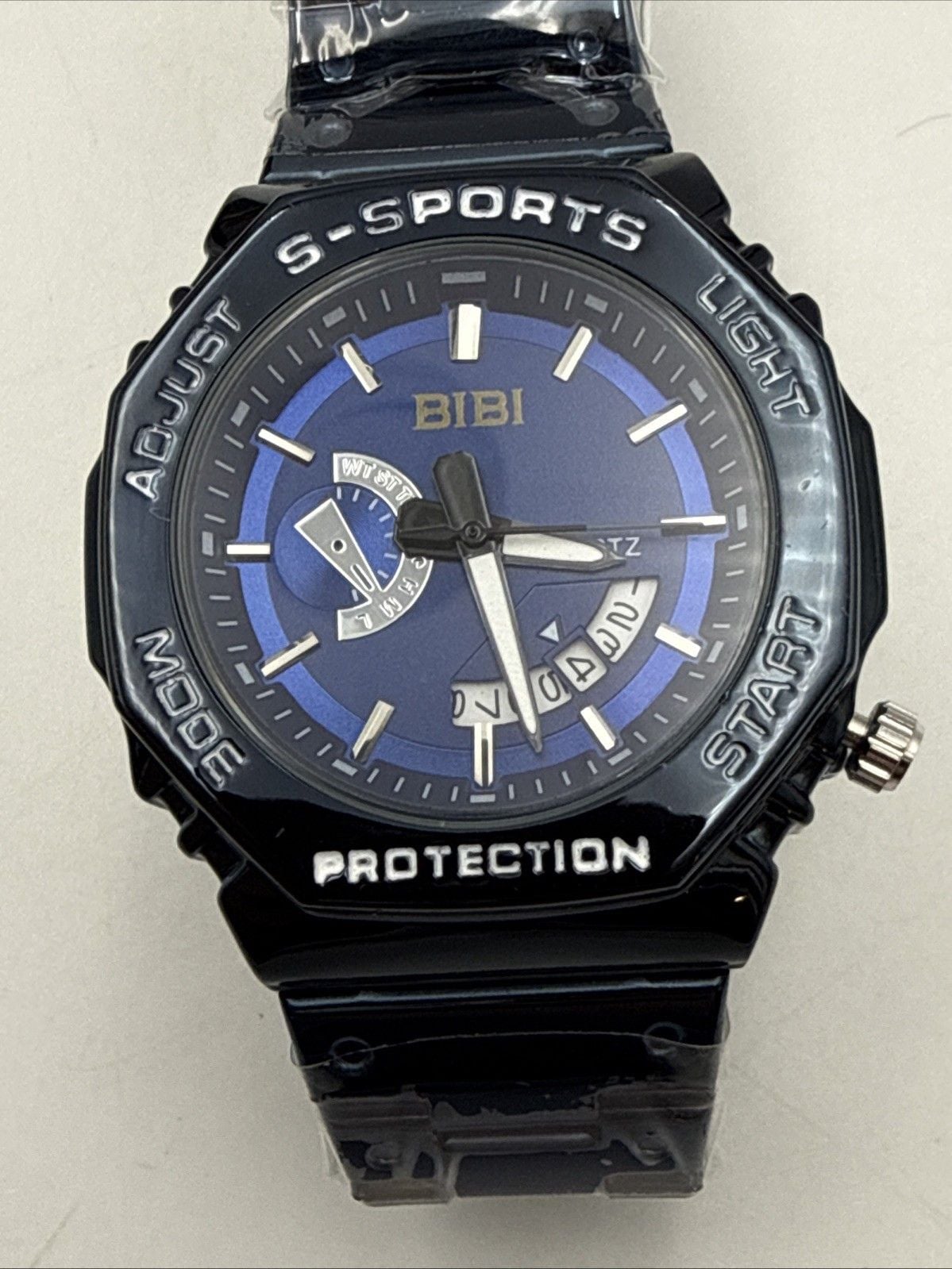 🔥 BIBI B0026 MEN’S WATCH BLUE CASE & BRACELET BLUE DIAL QUARTZ DATE NIB 🔥 5