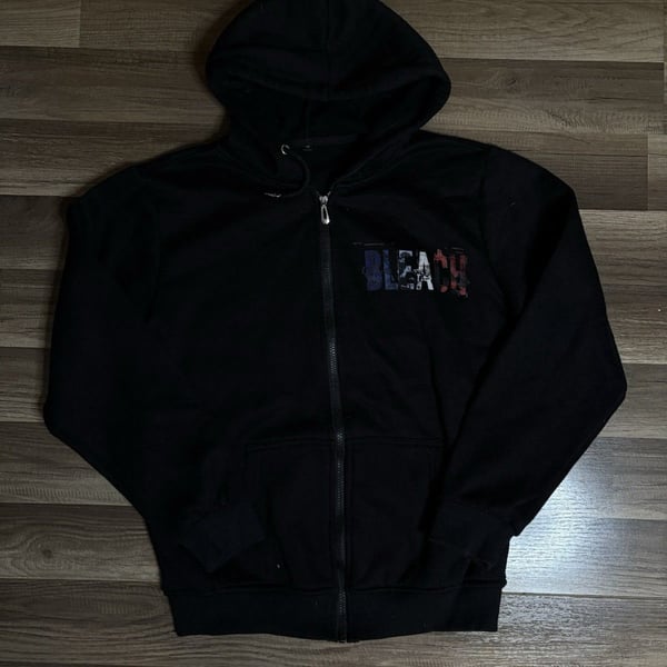 Bleach Anime Full Zip Hoodie Black Unique Zipper Mens Size Medium