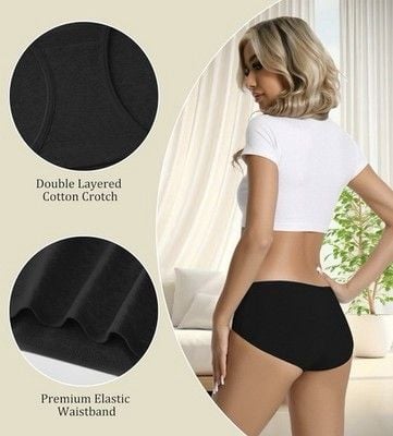 Womens Underwear Set of 6 Cotton Soft Hipster Full Coverage Stretch-SIZE 2XL 2