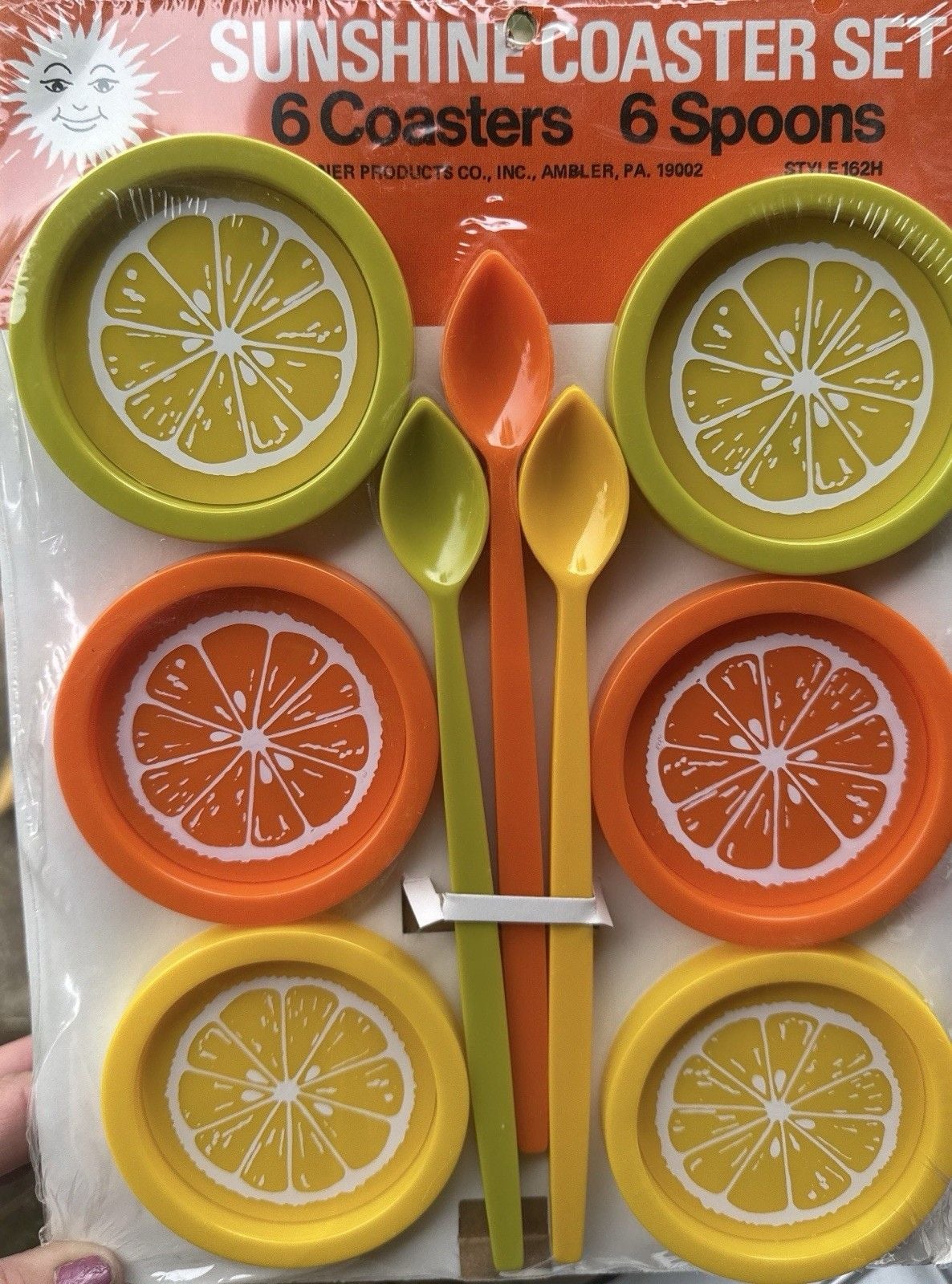 Retro 1970s 12 Pc Coaster Set Sunshine Summertime Citrus Florida Gift Lake 2
