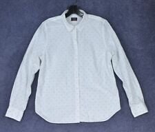 Untuckit Women's Shirt Top Size 10 White Long Sleeve Button Up Cotton 2
