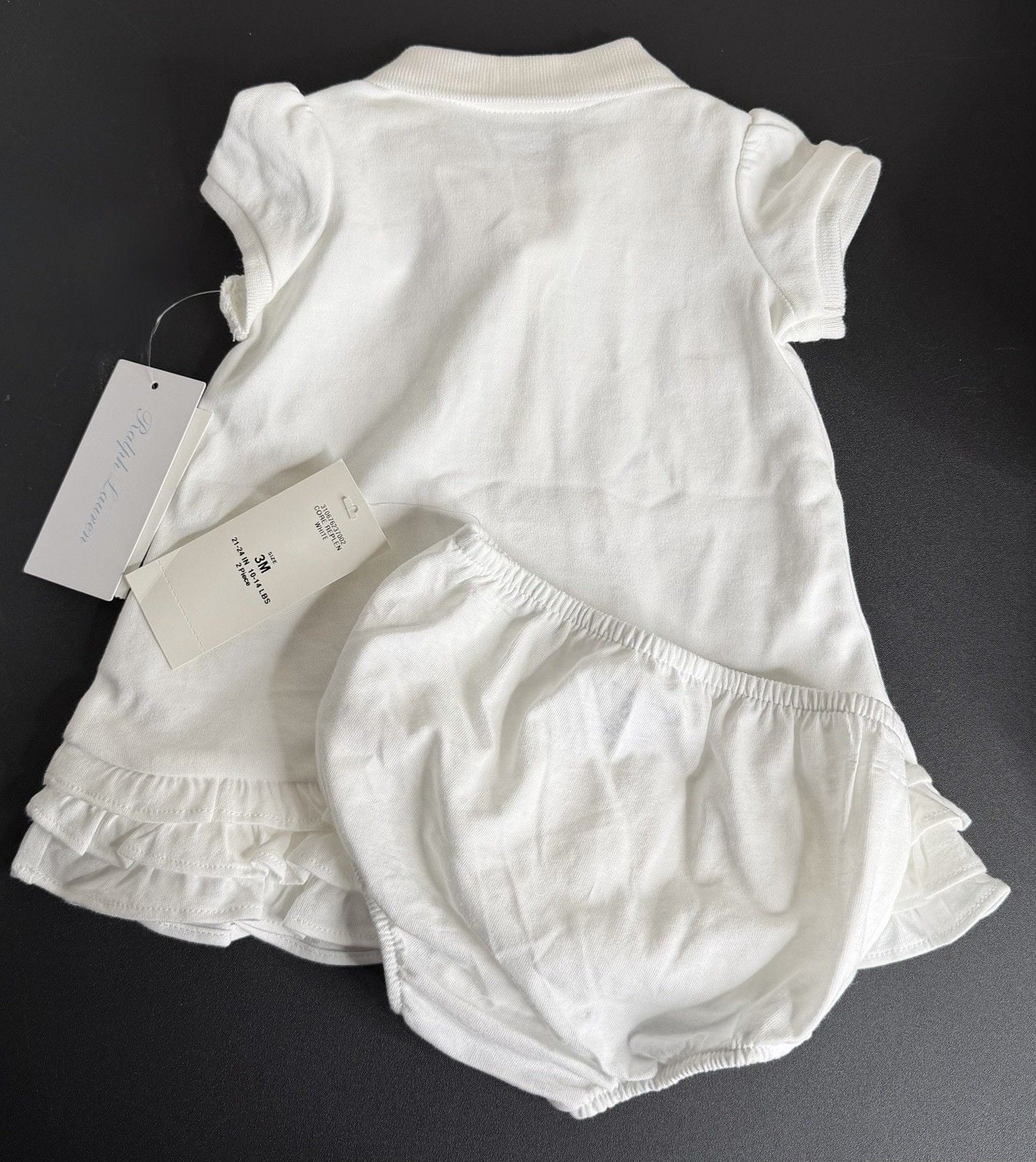 Ralph Lauren Logo Polo Dress & Bloomers 2-Piece Set 3M NWT 6