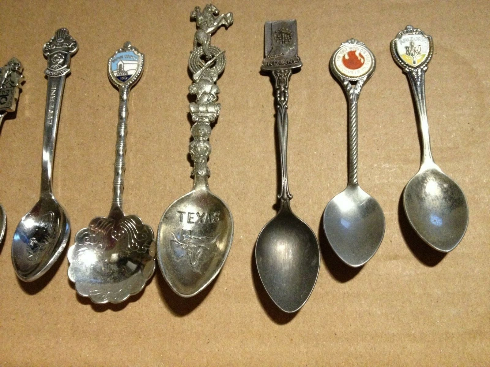 10 Assorted Souvenir Spoon Collection including Silver Plated "FREE SHIPPING" 5