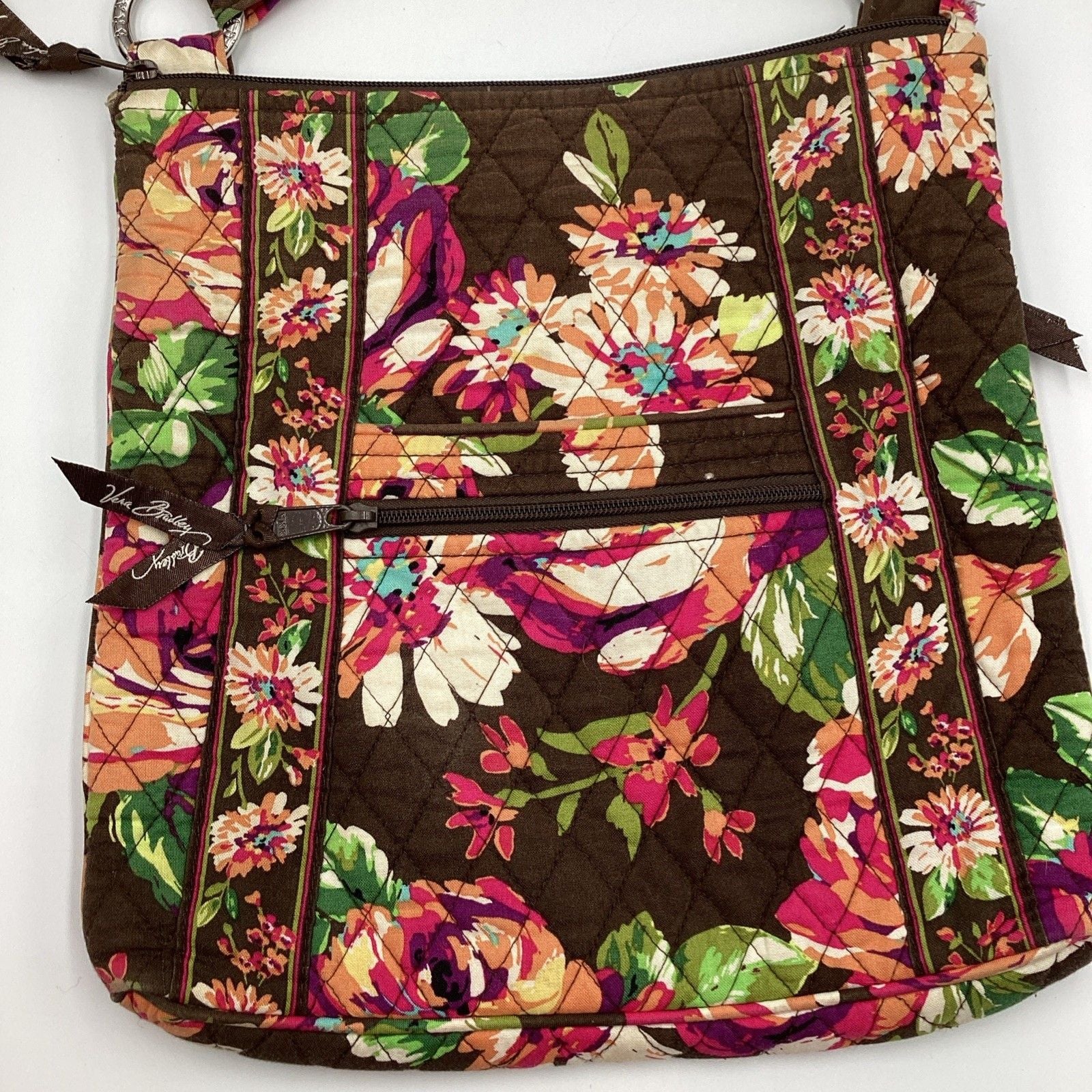 Vera Bradley English Rose Floral Mini Hipster Adjustable Strap Crossbody Bag 3