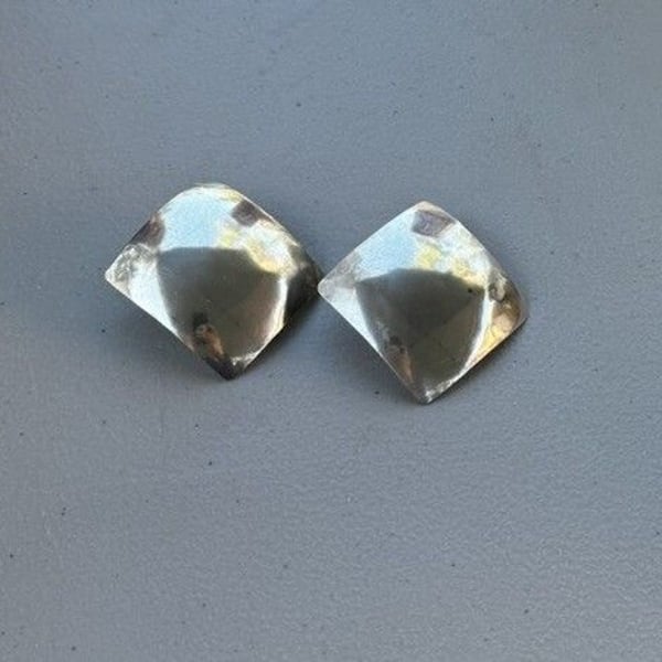 Vintage Mexican Sterling Silver Square Earrings Signed /Stamped Post