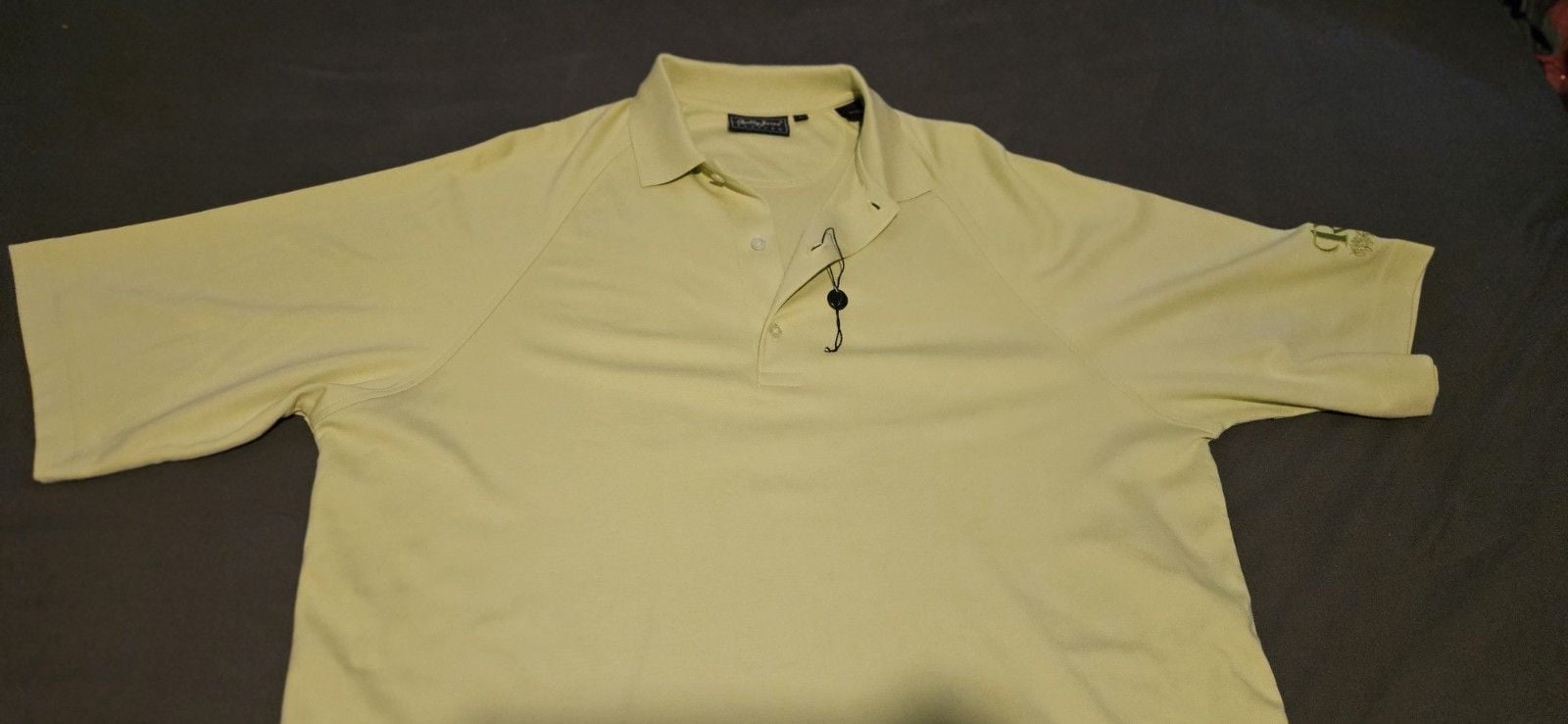 Bobby Jones Players Golf Polo Size L Riviara Golf Club Yellow/ Green Golfing New 2