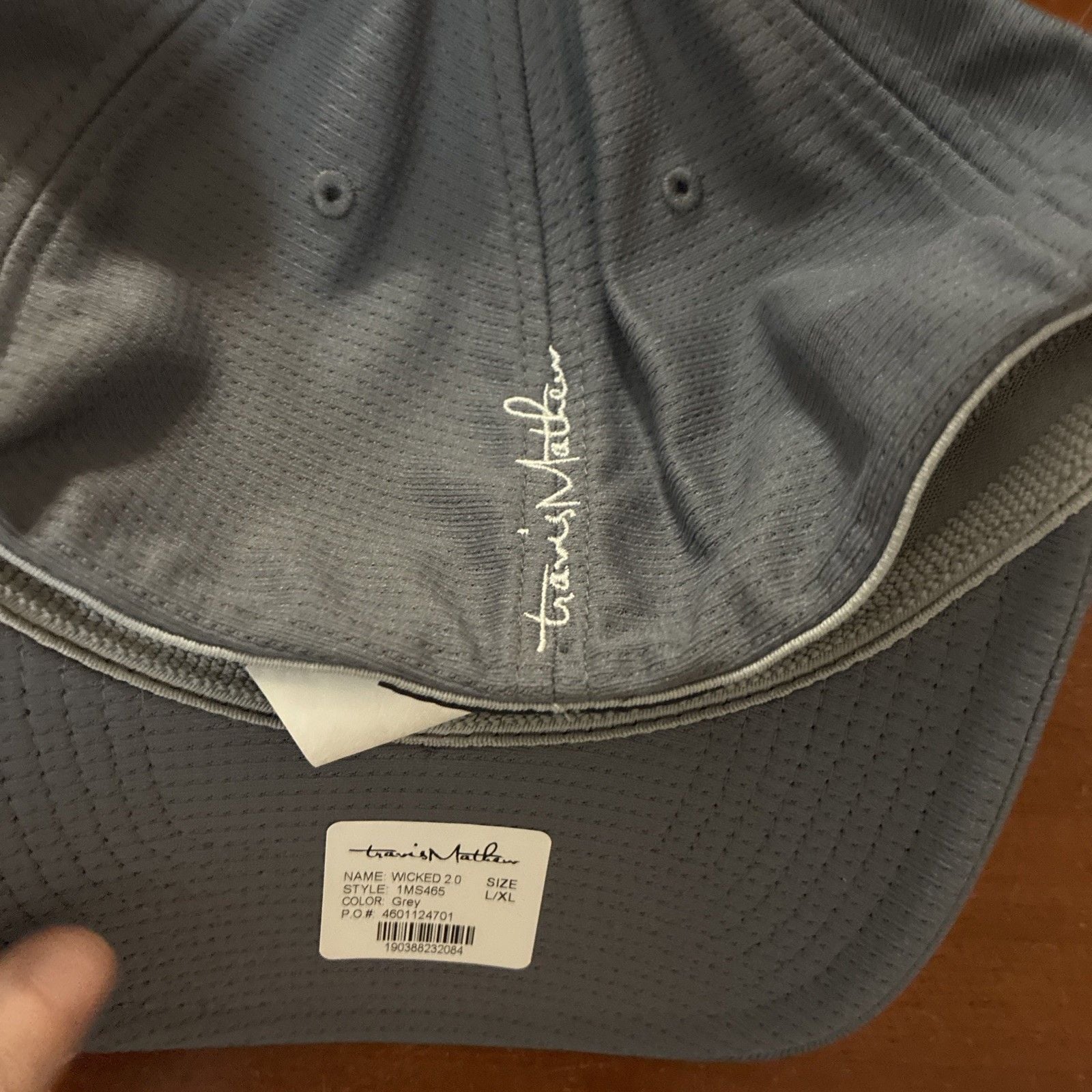 Travis Matthew Hat Fitted Cap Gray Flex Fit Size L/XL Boston Massachusetts Golf 4