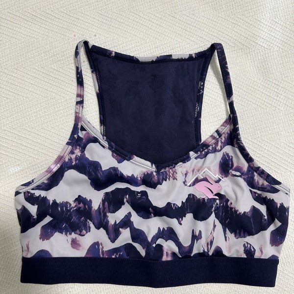 Rabbit Purple Print Sports Bra Size Md