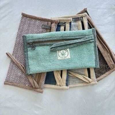 Nepal Hemp Pouch | Natural Eco-Friendly Small Storage Bag | Boho Travel Wallet 1