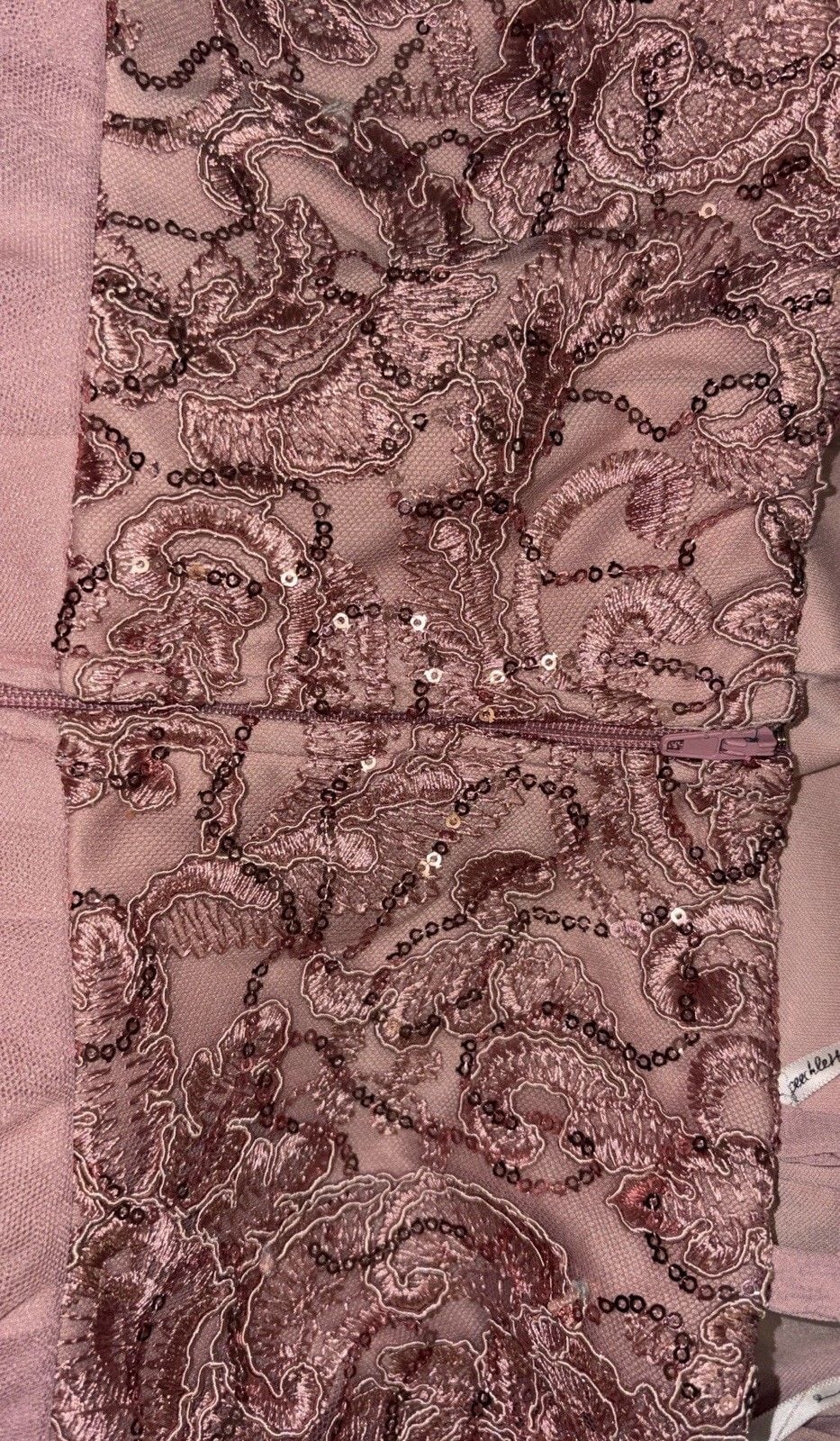 Blush Pink Sweetheart Sleeveless A-Line Full-Length Tulle Lace Beaded Dress 3