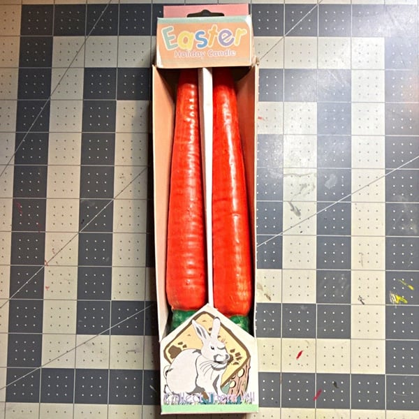 Amglo Inc. Easter Carrot Design Taper Candles 10 in, 2-Pack MPN 12962