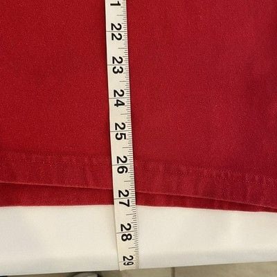 Express Men's Red Crew Neck T-Shirt with Black & White Logo Stripe Size L 8