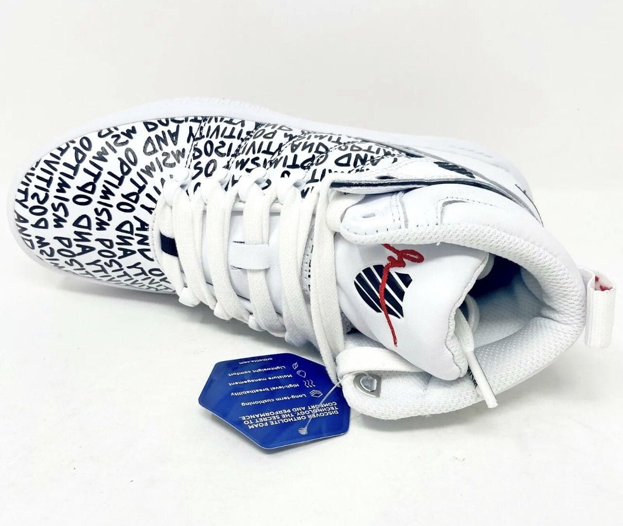 K Swiss x Gary Vee 004 Mid White Black Positivity & Optimism Womens Sneakers 6.5 4